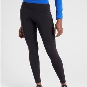 Athleta Polartech Fleece Leggings Black Size Small